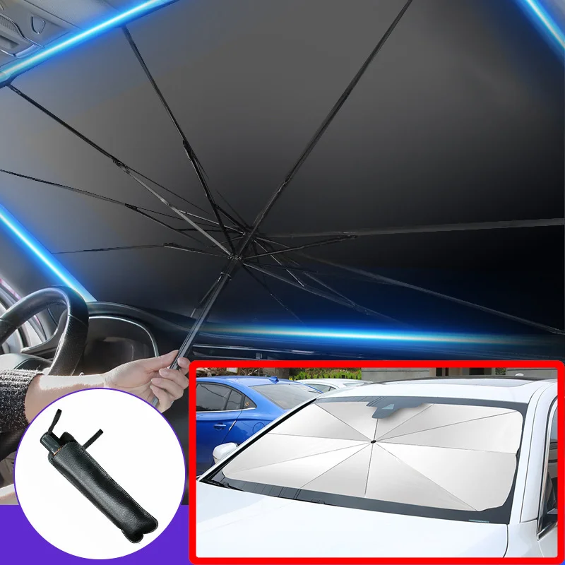Windshield Sun Shade - Parasole Pieghevole per Auto, Protezione Anti-UV