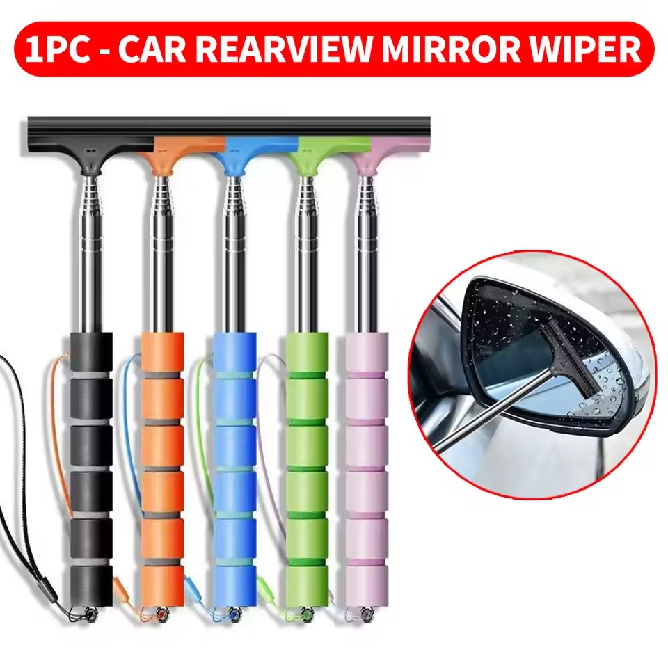 Car Mirror - Tergicristallo retrattile portatile per specchietto retrovisore,