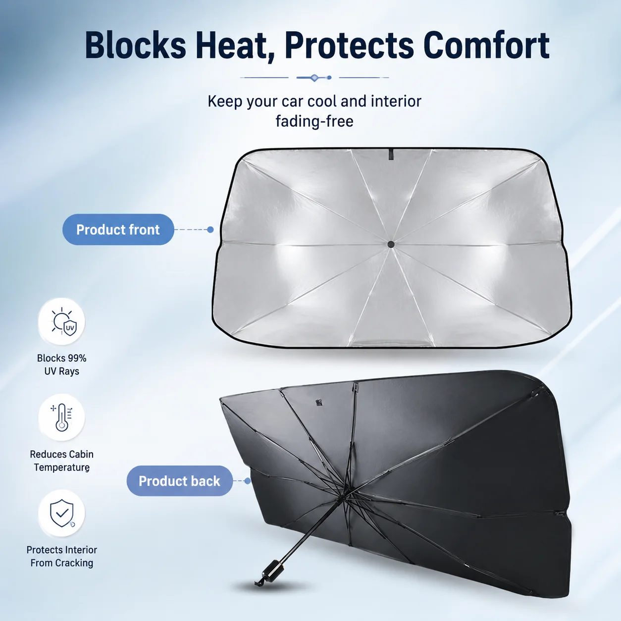 1 paravento parasole pieghevol - Windshield Sun Shade recensione e prezzo
